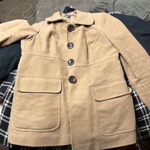 Beige pea coat size medium by Gap